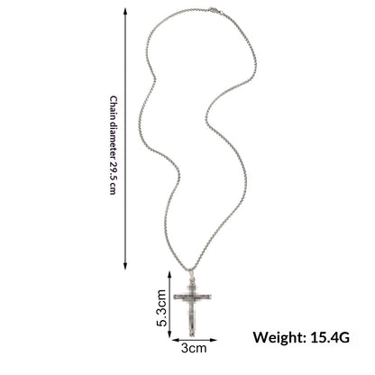 Unisex Cross Necklace Made Of Zinc Alloy