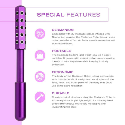 Beauty Stick Germanium Stone Lifting Facial Roller Beauty Massage Instrument Beauty Bar